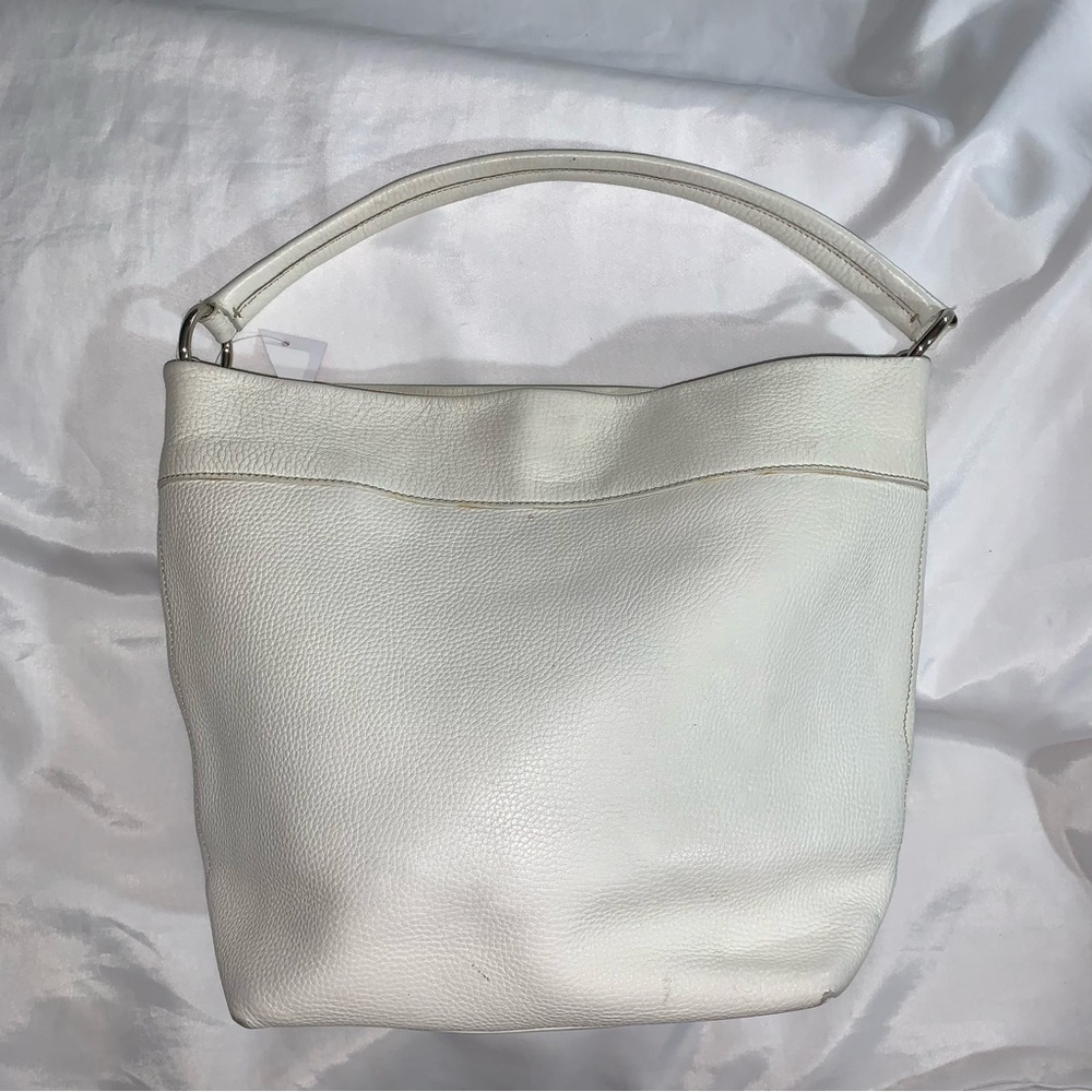 PRADA winter white taino doe skin leather hobo SHOULDERBAG - Picture 9 of 13